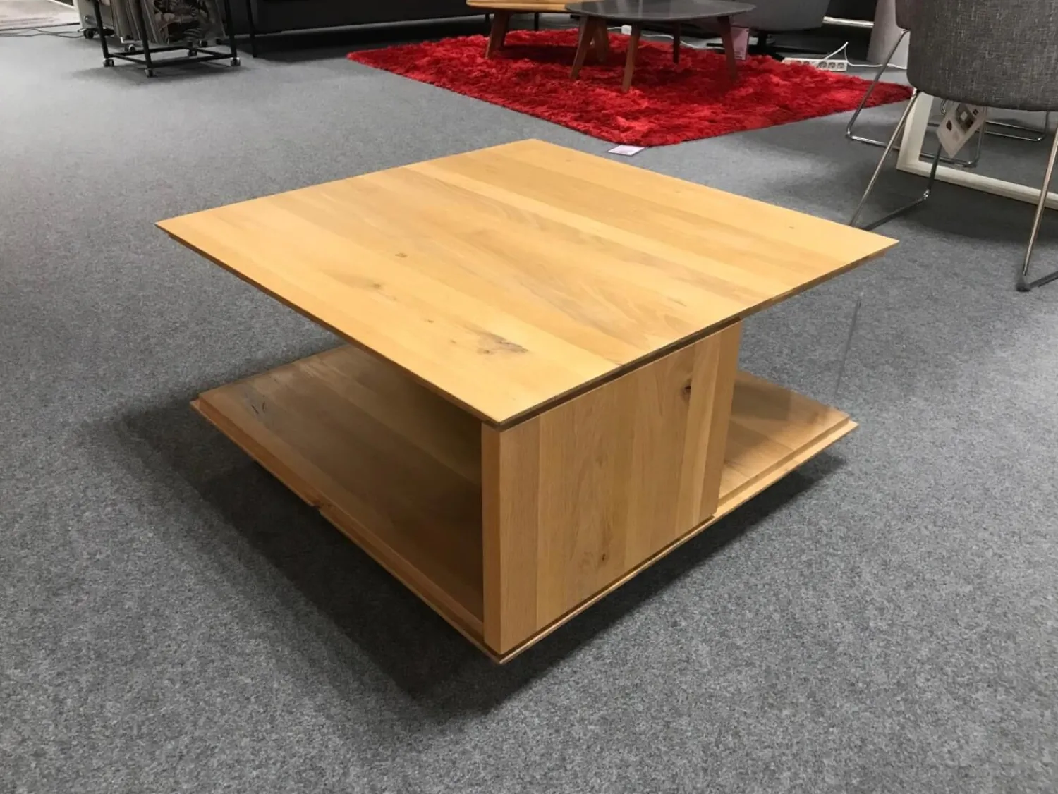 Decker Couchtische|Couchtisch Alivio Ausführung Asteiche Massiv Bianco Geölt Auf Rollen