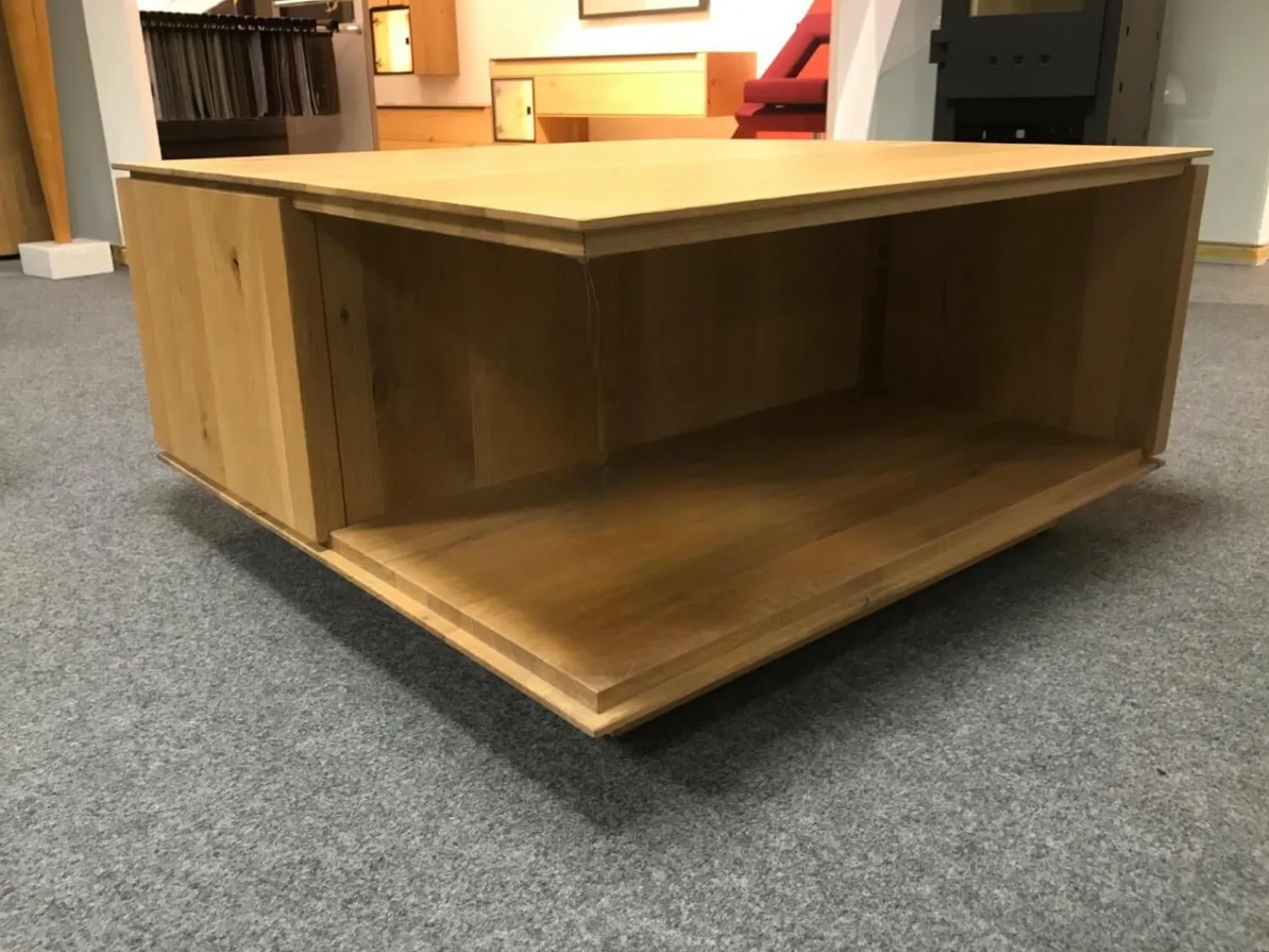 Decker Couchtische|Couchtisch Alivio Ausführung Asteiche Massiv Bianco Geölt Auf Rollen