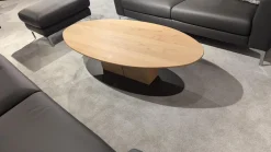 Thielemeyer Couchtische|Couchtisch Avida Asteiche Massiv Fuß Schwarz