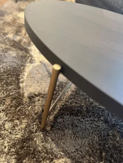 Christine Kröncke Couchtische|Couchtisch Bela Ct 135 Tischplatte Eiche Wengefarbig Furniert Ablage Bronce Look No. 34 Gestell Metall Bronce Look No. 34