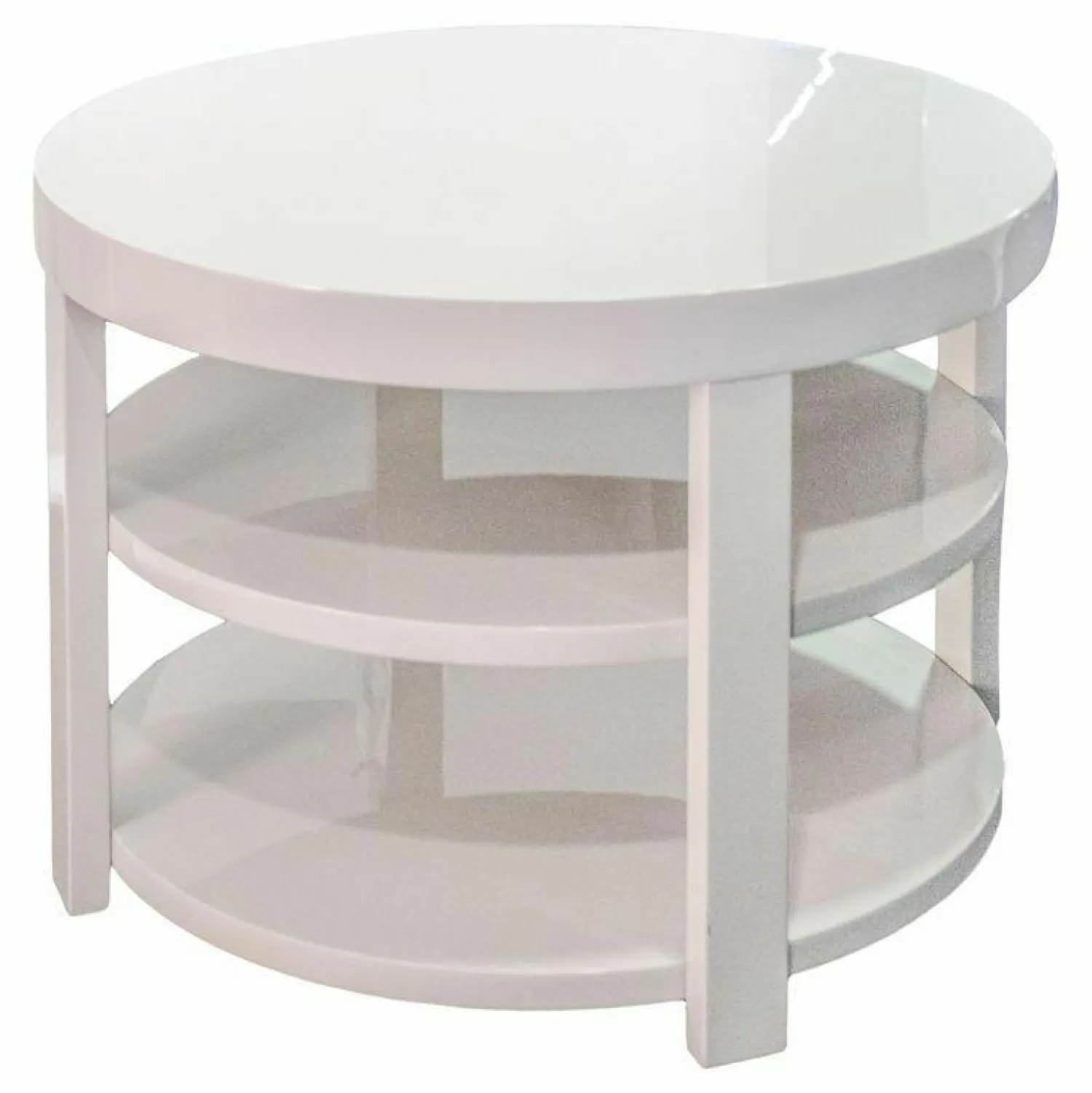 Casamilano Couchtische|Couchtisch Berlino 1907 Lack Hochglänzend Greige RAL 7044 Weiß Grau