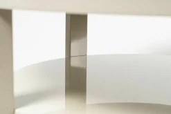 Casamilano Couchtische|Couchtisch Berlino 1907 Lack Hochglänzend Greige RAL 7044 Weiß Grau