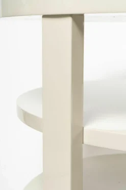 Casamilano Couchtische|Couchtisch Berlino 1907 Lack Hochglänzend Greige RAL 7044 Weiß Grau