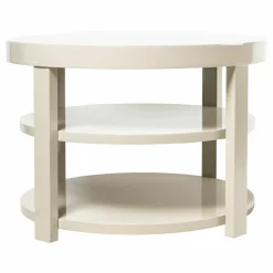 Casamilano Couchtische|Couchtisch Berlino 1907 Lack Hochglänzend Greige RAL 7044 Weiß Grau