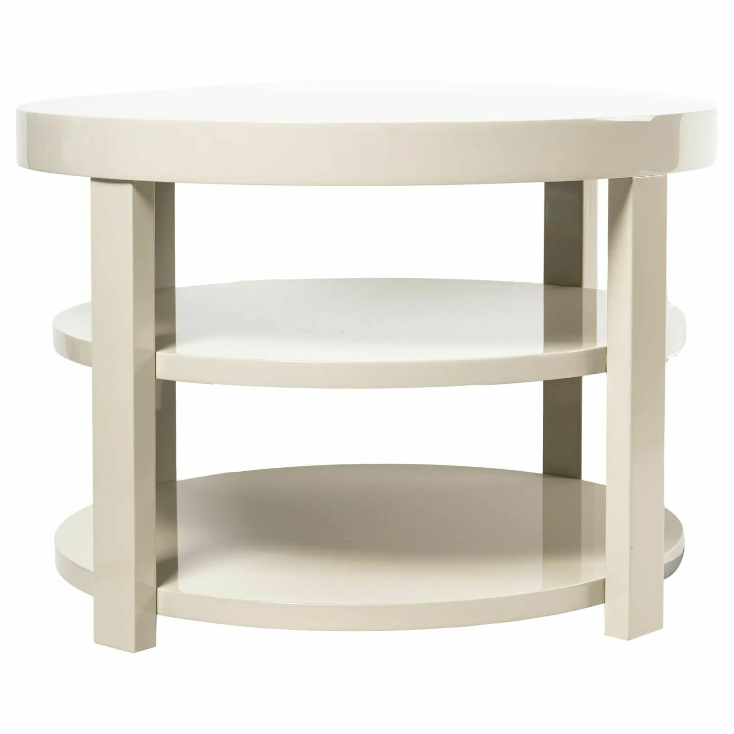 Casamilano Couchtische|Couchtisch Berlino 1907 Lack Hochglänzend Greige RAL 7044 Weiß Grau