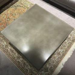 Giorgetti Couchtische|Couchtisch Blend Platte Metall Peltrox Rahmen Esche Grau Gestell Esche Bronzefarben