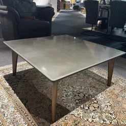 Giorgetti Couchtische|Couchtisch Blend Platte Metall Peltrox Rahmen Esche Grau Gestell Esche Bronzefarben