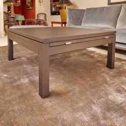 Form Exclusiv Couchtische|Couchtisch Bordeaux Eiche Dunkel Wengefarbig Inklusive 2 Schubladen Und 2 Tablarauzügen