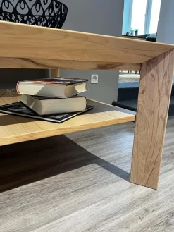 Decker Couchtische|Couchtisch Cavani Astbuche Bianco Geölt Mit Glaseinlage