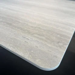 Contur Couchtische|Couchtisch Cena C Platte Keramik Tarvertino Geädert Matt Grau Gestell Lack Manganese 2525 Grau Mit Schwenkbarer Platte