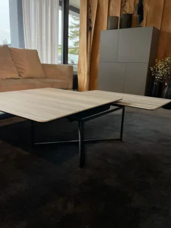 Contur Couchtische|Couchtisch Cena Tischplatte Keramik Marble Gestell Metall Schwarz