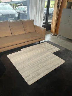 Contur Couchtische|Couchtisch Cena Tischplatte Keramik Marble Gestell Metall Schwarz