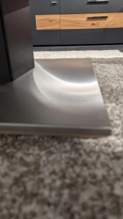 Gwinner Couchtische|Couchtisch CT 302 85L Platte Astnussbaum Natur Rahmen Lack Seidenmatt Anthrazit Fuß Edelstahl Mit Liftfunktion