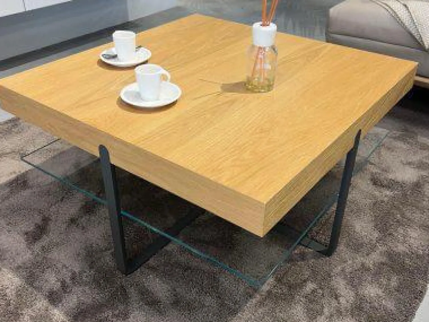 Hülsta Couchtische|Couchtisch CT 240 Natureiche Lack grau