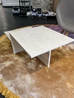 Ferm Living Couchtische|Couchtisch Distinct Coffee Table Travertine Stein Weiß