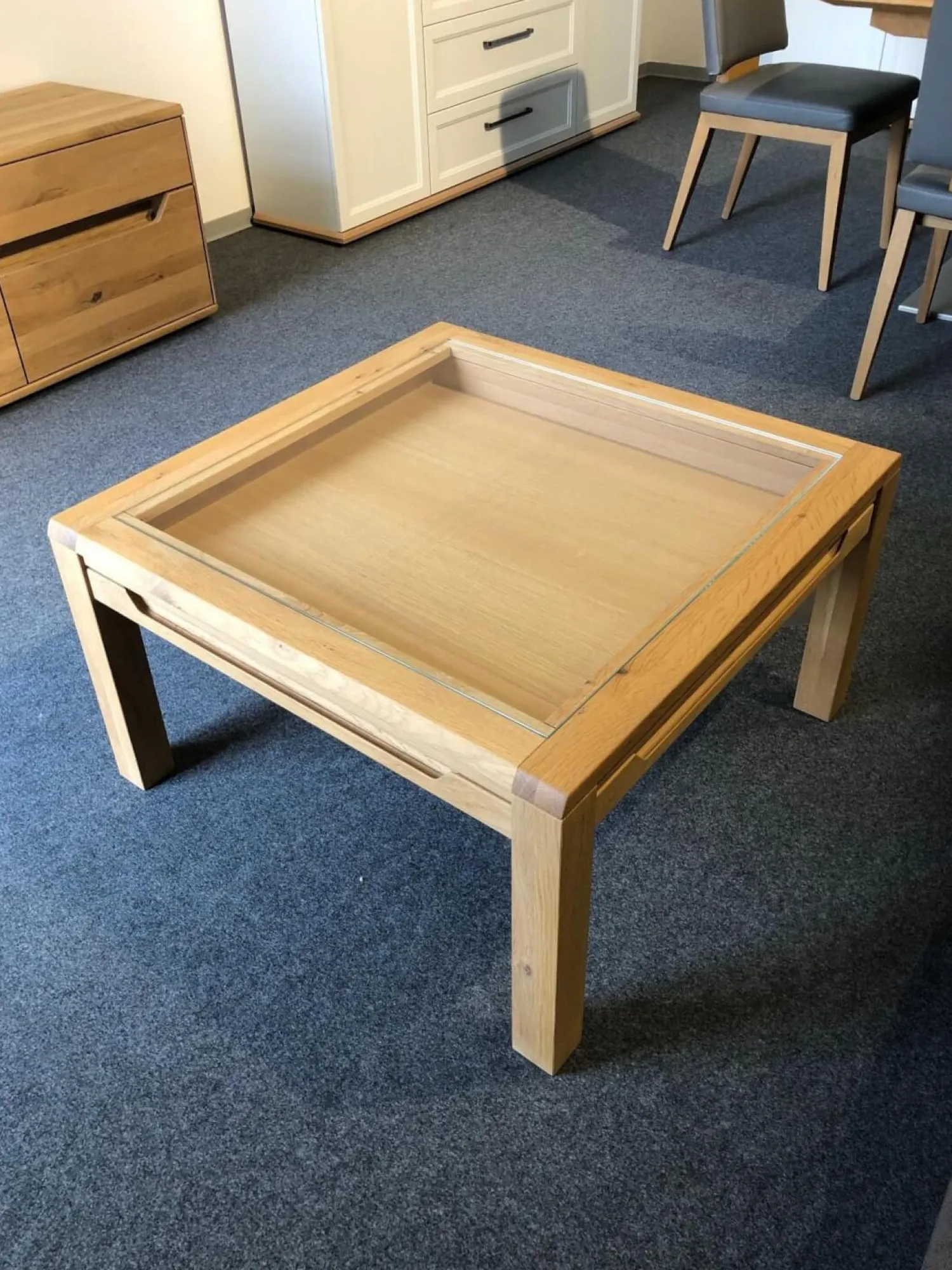 Decker Couchtische|Couchtisch Divano Wildeiche Massiv Oberfläche Bianco Geölt