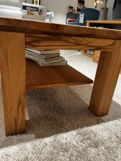 Global Couchtische|Couchtisch Faro Plus Kernbuche Geölt Mit Ablageplatte