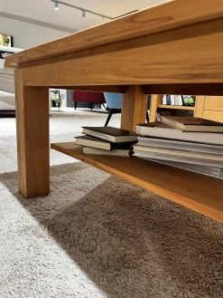 Global Couchtische|Couchtisch Faro Plus Kernbuche Geölt Mit Ablageplatte