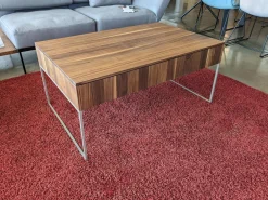 Team 7 Couchtische|Couchtisch Filigno Step Nussbaum Naturöl Gestell schwarz