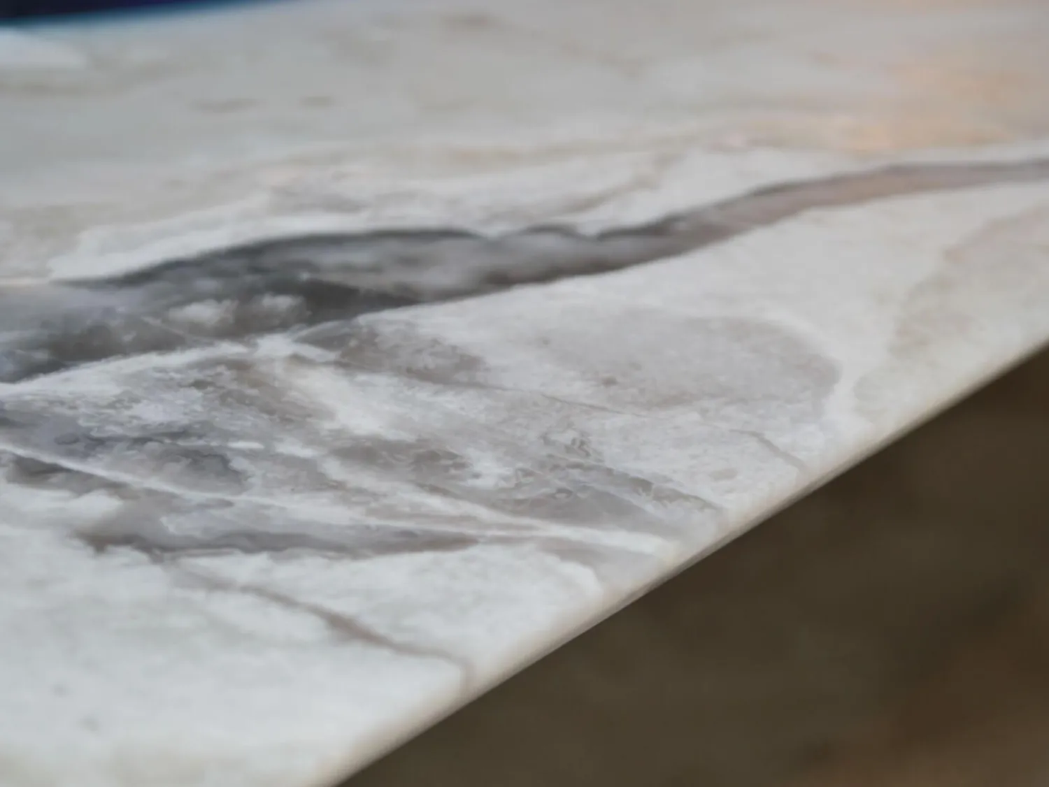 Baxter Couchtische|Couchtisch Icaro Stone Marmor White Marble Untergestell Mattschwarz Lackiert