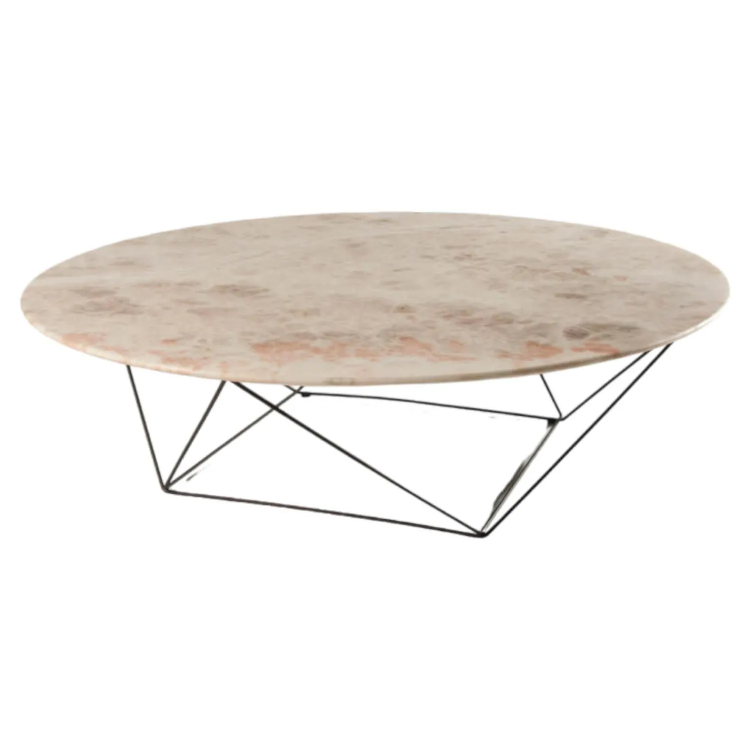 Walter Knoll Couchtische|Couchtisch Joco Stone Platte Naturstein Onice Champagne Gestell Stahl Matt Pulverbeschichtet Bronze