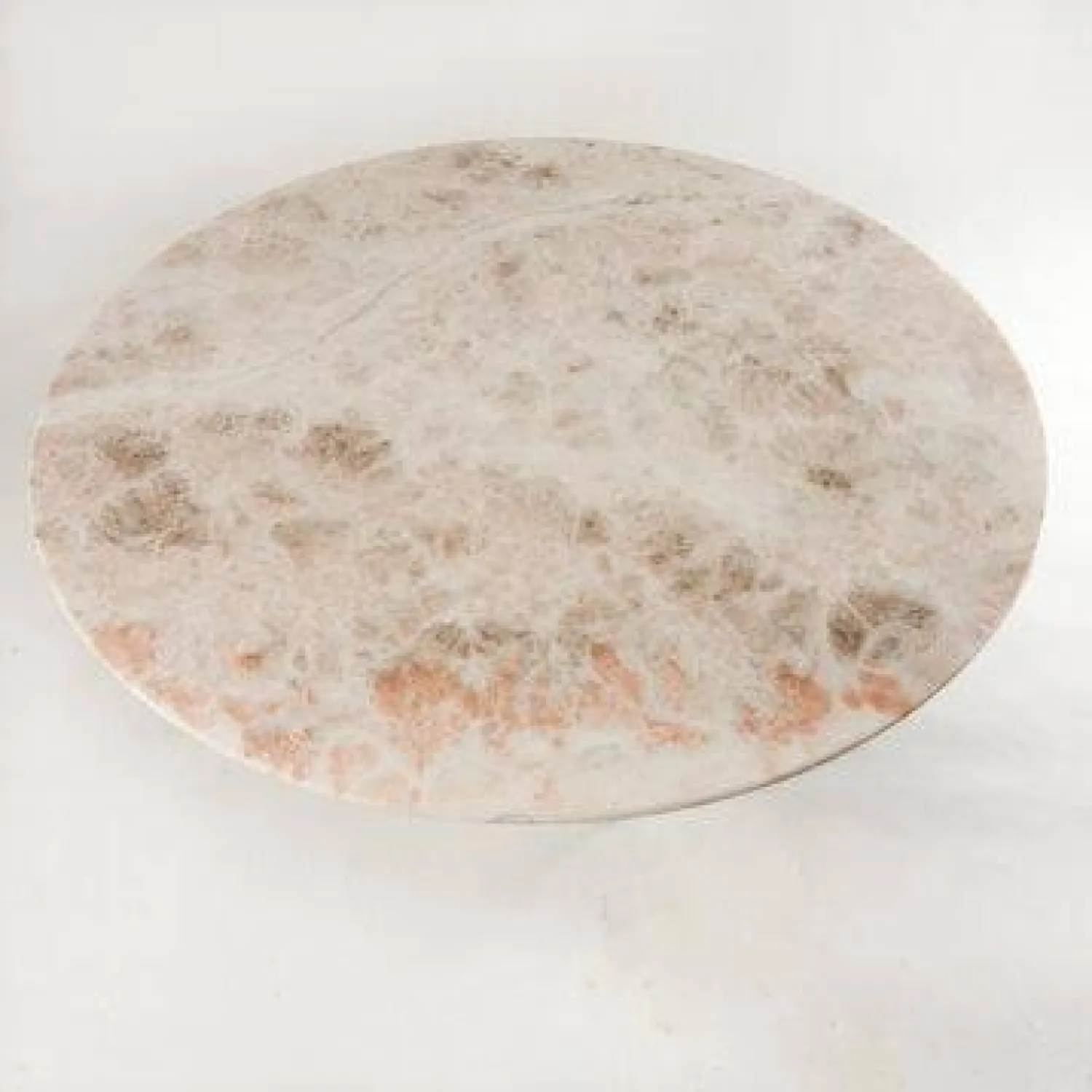 Walter Knoll Couchtische|Couchtisch Joco Stone Platte Naturstein Onice Champagne Gestell Stahl Matt Pulverbeschichtet Bronze