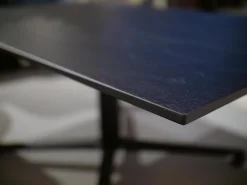 Ronald Schmitt Design Couchtische|Couchtisch Kolo K 736 Platte Eiche Schwarz Höhenverstellbar Metall Sternfuß Schwarz