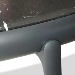 B&B Italia Couchtische|Couchtisch Maru Platte Marmor Schwarz Marquinia Matt Gestell Metall Schwarz Satiniert