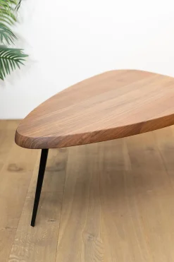 Cassina Couchtische|Couchtisch Mexique Platte Amerikanischer Nussbaum Metallgestell Schwarz Lackiert