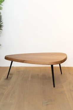 Cassina Couchtische|Couchtisch Mexique Platte Amerikanischer Nussbaum Metallgestell Schwarz Lackiert