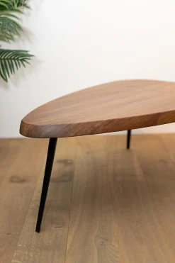 Cassina Couchtische|Couchtisch Mexique Platte Amerikanischer Nussbaum Metallgestell Schwarz Lackiert