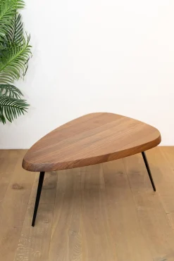 Cassina Couchtische|Couchtisch Mexique Platte Amerikanischer Nussbaum Metallgestell Schwarz Lackiert