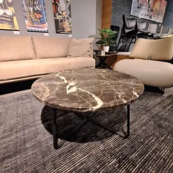 Bert Plantagie Couchtische|Couchtisch Palazzo Marmor Mink Gestell Fein-Struktur BR100 Kohl