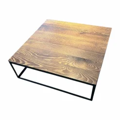 Janua Couchtische|Couchtisch SC 54 Platte Eiche Geköhlt Gelaugt Gekalkt Gestell Tiefschwarz