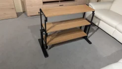 Vierhaus Couchtische|Couchtisch SW0900WESW Tischplatte Wildeiche Furniert Gestell Schwarz Lackiert Position Arretierbar