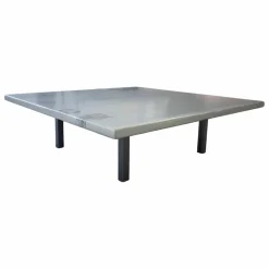 Baxter Couchtische|Couchtisch Table-Au Platte Hellgrau Gestell Silber