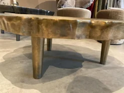 Lambert Couchtische|Couchtisch Toshiko Aluminium Sandgussverfahren Messing Baumschreiben Design