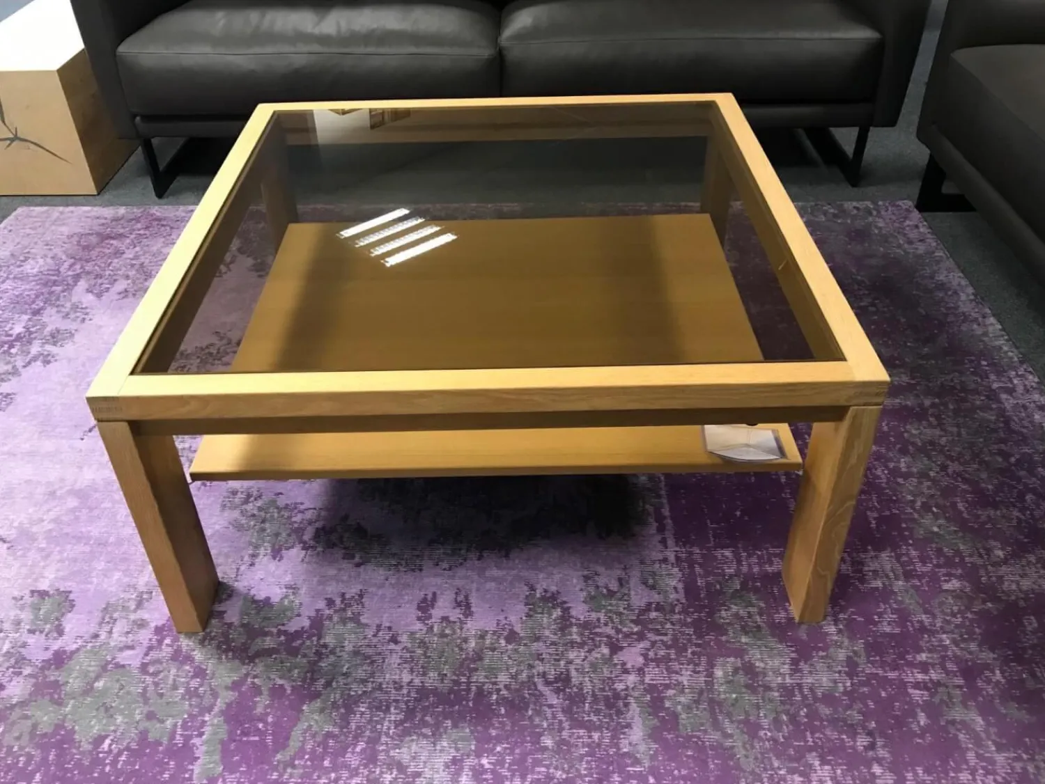 Decker Couchtische|Couchtisch Venta In Eiche Massiv Bianco Geölt Mit Bronzeglanseinlage Und Holzablageplatte In Tischlerplatte Furniert