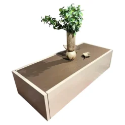 Hülsta Couchtische|Couchtische CT 180 Lack Seidengrau Bronze