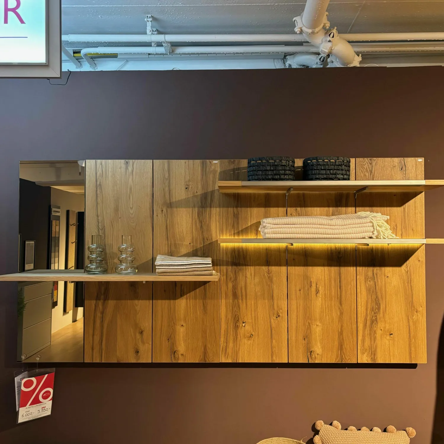 Voglauer Regale|Diele V-Alpin Eiche Altholz Mit Spiegel