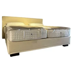 Schramm Polsterbetten|Doppelbett Basis Stoff 11-10318 Gr. 1 Füße QF10 71L Eiche Wenge Lackiert Mit Integrierter Unterfederung