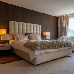 Wittmann Boxspringbetten|Doppelbett Somnus IV Stoff Beige Kopfteil Manhattan Inklusive Matratze Und Topper