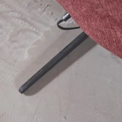 Activineo Relaxsessel|Drehsessel Beppo Stoff Lugo 31 Marsala Rot Armlehne Metall Schwarz Kreuzfuß Metall Schwarz