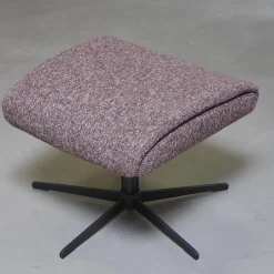 Activineo Relaxsessel|Drehsessel Boss Mit Hocker Stoff Oasis 205 Cabarnet Kreuzdrehfuß Metall Schwarz