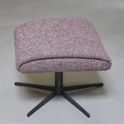 Activineo Relaxsessel|Drehsessel Boss Mit Hocker Stoff Oasis 205 Cabarnet Kreuzdrehfuß Metall Schwarz