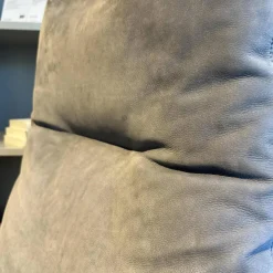 COR Relaxsessel|Drehsessel dia Hoch Leder 681 Graphit Grau Gestell Feinstruktur Schwarz Lackiert Mit Hocker