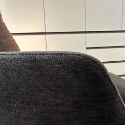 COR Relaxsessel|Drehsessel dia Stoff 8144 Braun-Grün Gestell F01 Schwarzbraun