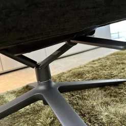 COR Relaxsessel|Drehsessel dia Stoff 8144 Braun-Grün Gestell F01 Schwarzbraun