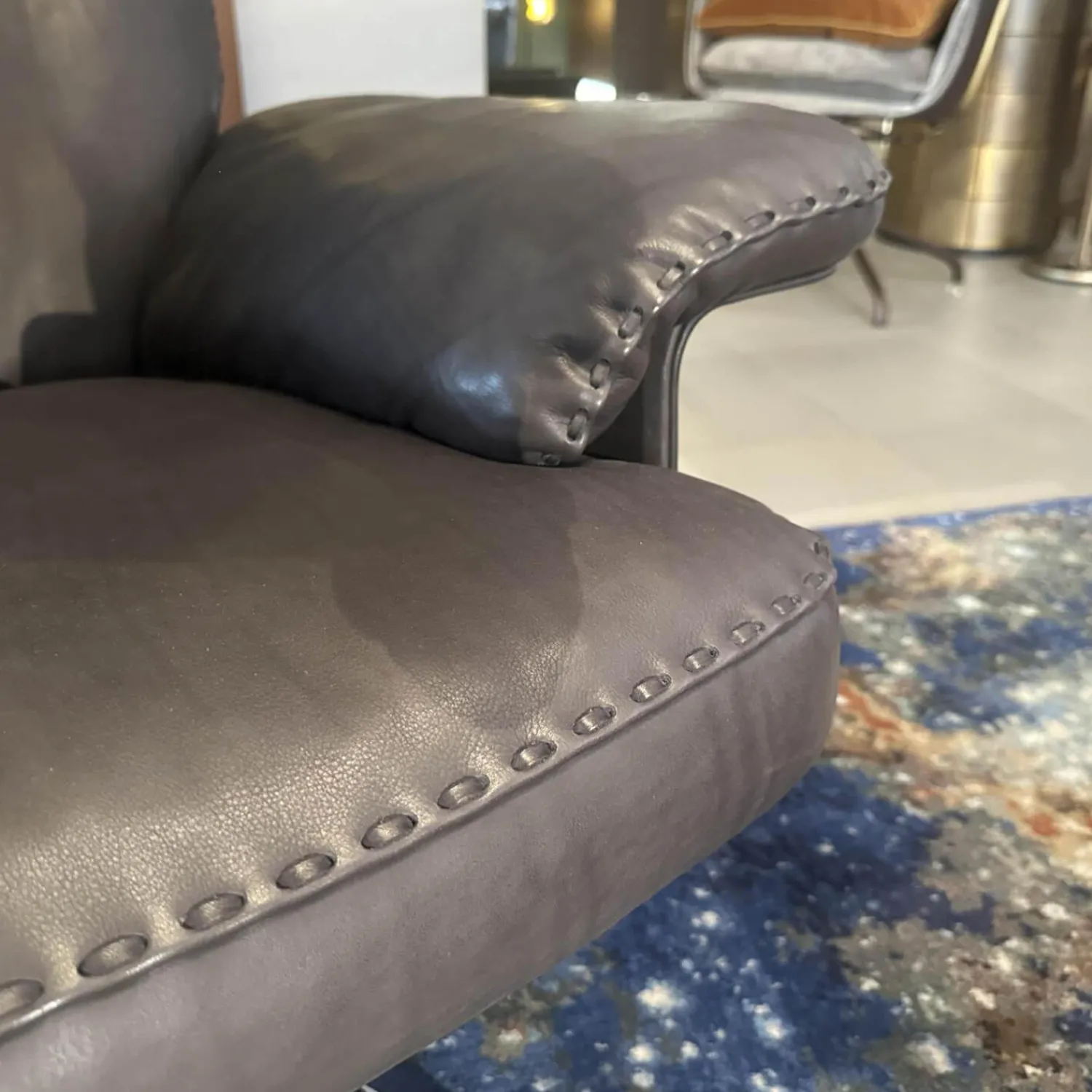 De Sede Relaxsessel|Drehsessel DS 31 311 Leder Naturale Espresso Braun 5 Sternfuß Stahl Verchromt