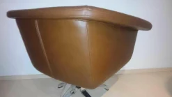 Interprofil Relaxsessel|Drehsessel Falcon Leder 1 Kastanie Braun Gestell Verchromt